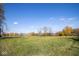 A large grassy yard, ideal for recreation, set against a blue sky with scattered clouds at 13518 (3 Lots) Promise Rd, Fishers, IN 46038