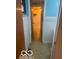 Hallway leading to a room with shelving with blue painted wall on the right at 13518 Promise Rd, Fishers, IN 46038