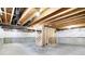 Unfinished basement featuring exposed beams and utilities at 1384 Horse Shoe, Greenwood, IN 46143