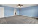 This bedroom offers neutral carpeting and bright lighting with adjacent rooms nearby at 1384 Horse Shoe, Greenwood, IN 46143