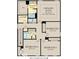 Second floor floorplan showing the four bedrooms, laundry room, and two bathrooms at 15298 Farrington Way, Fishers, IN 46037