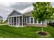 Manicured backyard with charming screened-in porch and mature landscaping, for serene outdoor living at 15596 Edenvale Dr, Westfield, IN 46074