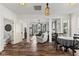 Open-concept layout with view of the living room, dining area, and open kitchen at 170 W Broadway St, Greenwood, IN 46142