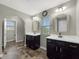 Bathroom with double vanity and modern fixtures at 1843 Winchester Blvd, Avon, IN 46123