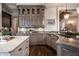 Kitchen with custom cabinetry and marble countertops at 1894 Rhettsbury St, Carmel, IN 46032