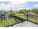 Backyard view from the patio with lush greenery at 2222 Pleasant St, Indianapolis, IN 46203