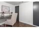 Cozy home office setup with desk and comfortable chair at 2222 Pleasant St, Indianapolis, IN 46203