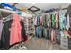 Spacious walk-in closet with organized shelving and ample storage, providing a convenient solution for wardrobe management at 28 Patriot Ct, Greenfield, IN 46140
