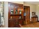 Elegant dining room featuring built-in hutch and hardwood floors at 4450 N St Rd 39, Danville, IN 46122