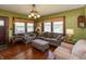 Cozy living room with hardwood floors, comfortable seating, and plenty of natural light at 4450 N St Rd 39, Danville, IN 46122