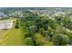 Aerial view of the neighborhood showcasing the lush greenery and nearby power lines at 5160 N High School Rd, Indianapolis, IN 46254
