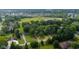 Aerial view of residential area with mature trees and green spaces in a suburban neighborhood at 5160 N High School Rd, Indianapolis, IN 46254