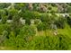 Aerial view of the neighborhood showcasing the lush greenery and tree-lined streets at 5160 N High School Rd, Indianapolis, IN 46254