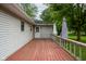 Wide angle of large back deck featuring ample space for outdoor seating, perfect for relaxing and entertaining at 5160 N High School Rd, Indianapolis, IN 46254