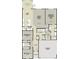 Detailed floor plan showcasing the layout of the home with the kitchen, bedrooms, living spaces, and garage at 5304 Maywood Dr, Whitestown, IN 46075