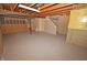 Unfinished basement with exposed ceiling and concrete floor at 6549 Wilshire Pl, Zionsville, IN 46077