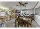 Dining room features a table with chairs and a view of the kitchen at 6691 S County Road 350 W, Clayton, IN 46118