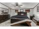 Spacious main bedroom with ceiling fan offers comfort and a relaxing space at 6691 S County Road 350 W, Clayton, IN 46118