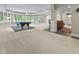 Large finished basement features a bar area, pool table, carpeted floor and plenty of room at 7016 Royal Oakland Way, Indianapolis, IN 46236