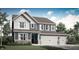 Charming two-story home with a three-car garage, a covered entry and nicely landscaped yard at 8853 Alexander Ridge Dr, McCordsville, IN 46055
