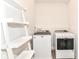 Bright laundry room with shelving and newer washer and dryer at 902 Woodlawn Ave, Indianapolis, IN 46203