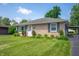 Charming single-story home with stone facade, lush lawn, and manicured landscaping at 924 N Devon Ave, Indianapolis, IN 46219