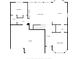 The first floor plan showing the kitchen, living room, dining room, and garage at 9917 Gallop Ln, Fishers, IN 46040