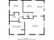 Layout featuring a kitchen, dining area, bathroom, bedrooms, and living room at 10758 W State Road 142, Quincy, IN 47456