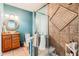 Beautiful bathroom featuring shower, vanity, framed mirror, and custom tiles at 11061 Mast Ct, Fishers, IN 46040