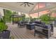 Spacious outdoor deck provides ample room for dining and lounging with nature at 11911 W Grandview Dr, Columbus, IN 47201