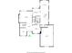 Detailed first floor plan highlighting the layout, room sizes, and dimensions of the living spaces at 12539 Pebblepointe Pass, Carmel, IN 46033
