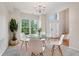 Bright dining room with a glass table, modern chairs, and large windows at 14036 Rayners Ln, Fishers, IN 46037