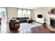 Spacious living room with a fireplace and comfortable seating at 14499 Milton Rd, Fishers, IN 46037