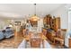 Inviting dining room flows into the open concept kitchen, and living spaces at 1468 Blackthorne N Trl, Plainfield, IN 46168