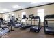 A fitness center featuring cardio machines, treadmills, and exercise equipment for residents at 17399 Dovehouse Ln, Westfield, IN 46074