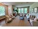 Bright living room with three big windows, neutral tones, and classic furniture at 17399 Dovehouse Ln, Westfield, IN 46074