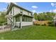 Spacious, well-maintained backyard featuring a two-story home with green trim and a fenced perimeter at 236 W 33Rd St, Indianapolis, IN 46208