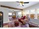 Comfortable living room with rustic wooden beams and elegant accents throughout at 236 W 33Rd St, Indianapolis, IN 46208