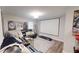Home theater space featuring a projector screen, and comfortable seating at 247 Poplar St, Westfield, IN 46074