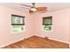 Bedroom with hardwood floors, natural light and ceiling fan at 2526 Dell Zell Dr, Indianapolis, IN 46220