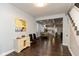 Open concept living room flows into the kitchen and dining area at 326 Parkway Ave, Indianapolis, IN 46225