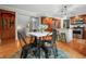 Eat-in kitchen with island seating and stainless steel appliances is a perfect space for cooking at 4013 Hillendale Dr, Greenwood, IN 46142