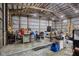 View of barn interior with wood beams and metal walls at 4605 S 150 W, Columbus, IN 47201