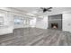 Spacious living room with fireplace and access to the backyard at 4605 S 150 W, Columbus, IN 47201