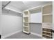 The walk-in closet features built-in shelving and plenty of hanging space at 4605 S 150 W, Columbus, IN 47201
