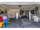 Spacious garage featuring ample storage, room for parking, and recreational equipment at 628 Tess Blvd, Westfield, IN 46074