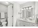 Bright bathroom features a vanity with ample storage, a mirror and tiled floor at 790 Foxboro Dr, Avon, IN 46123