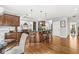 Beautiful kitchen with a large island, stainless steel appliances, and hardwood floors at 790 Foxboro Dr, Avon, IN 46123