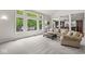 Bright living room with large windows, plush carpet, and comfortable seating at 790 Foxboro Dr, Avon, IN 46123