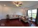 Inviting living room featuring hardwood floors, recessed lighting, and comfortable seating at 808 Capricorn Dr, Franklin, IN 46131